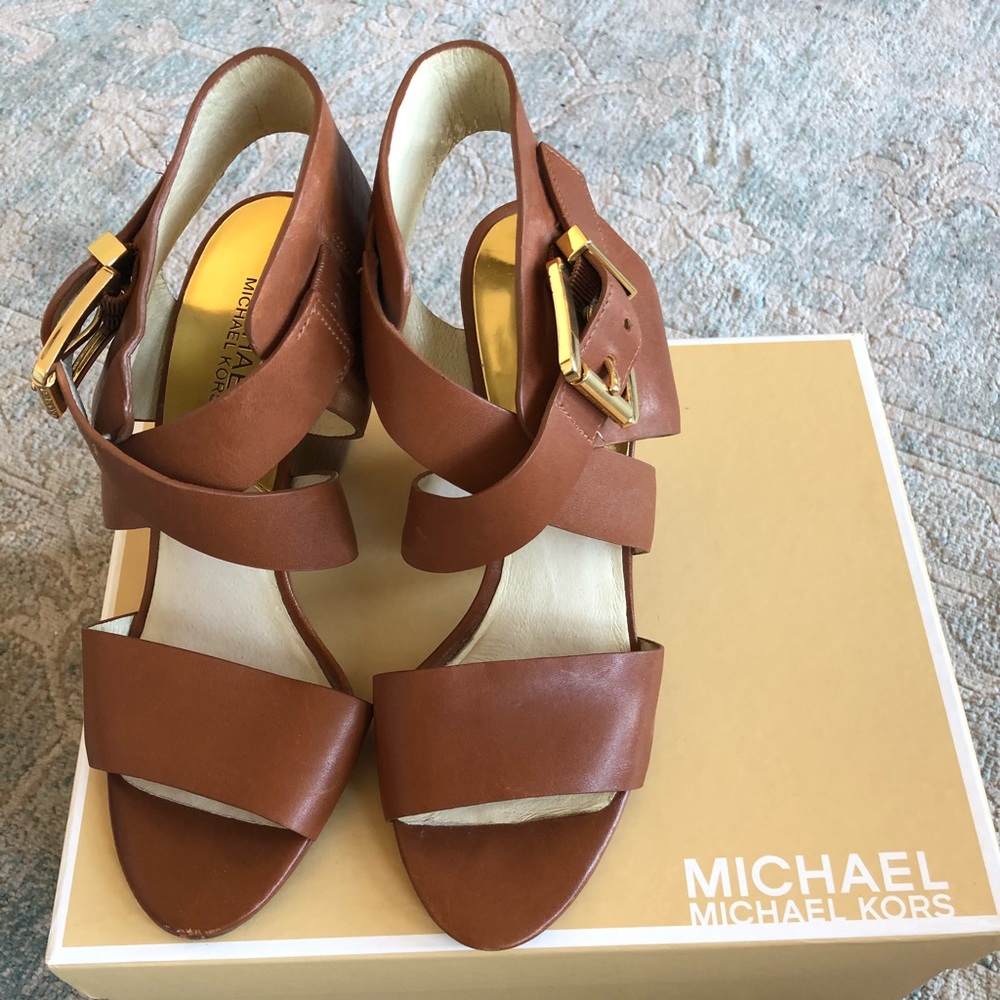 Michael Kors leather Adriana sandals (size 7)